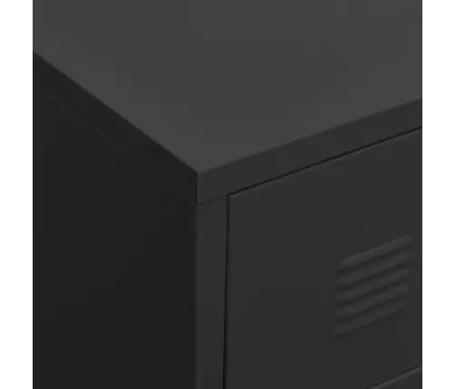 Tv Skapītis, Melns, 105X35X42 Cm, Industriāls Dizains, Metāls Vidaxl