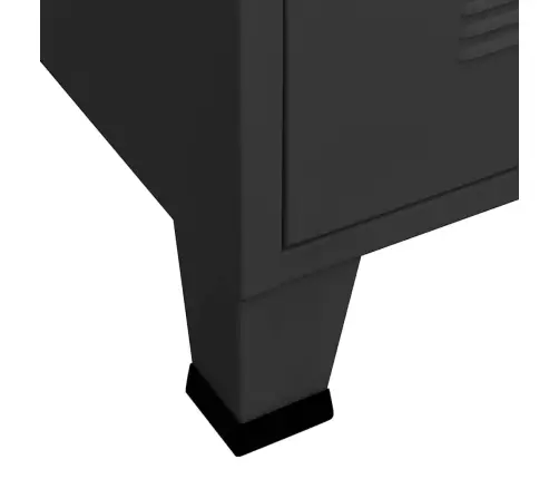 Tv Skapītis, Melns, 105X35X42 Cm, Industriāls Dizains, Metāls Vidaxl