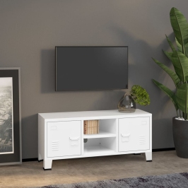 Tööstuslik Telerikapp, Valge, 105 X 35 X 42 cm Metall