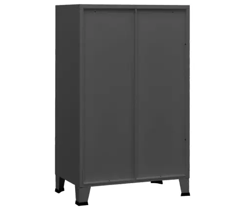 Skapītis, Pelēks, Industriāls Dizains, 70X40X115 Cm, Metāls Vidaxl