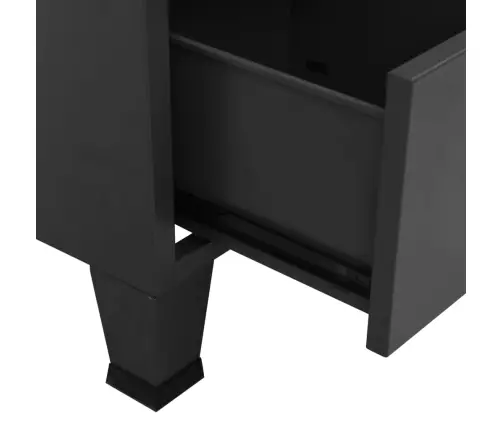 Skapītis, Pelēks, Industriāls Dizains, 70X40X115 Cm, Metāls Vidaxl