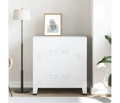 Uzglabāšanas Skapis, Industriāls, Balts, 75X40X80 Cm, Tērauds Vidaxl