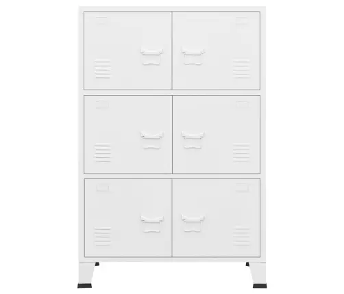 Sandėliavimo Spintelė, Balta, 75X40X115cm Metalas, Pramoninė