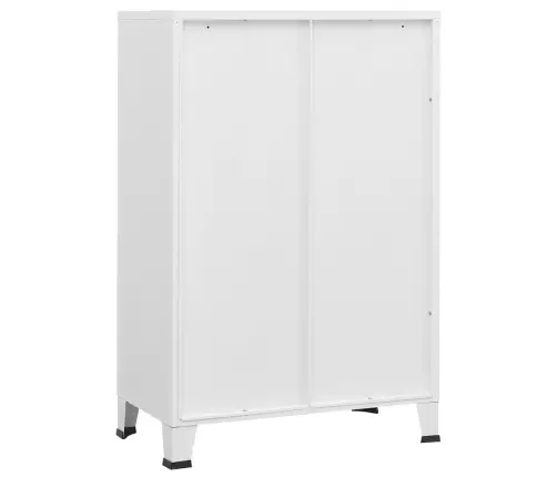 Sandėliavimo Spintelė, Balta, 75X40X115cm Metalas, Pramoninė