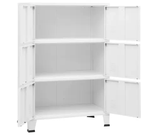 Sandėliavimo Spintelė, Balta, 75X40X115cm Metalas, Pramoninė
