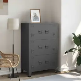 Skapītis, Pelēks, Industriāls Dizains, 75X40X115 Cm, Metāls Vidaxl