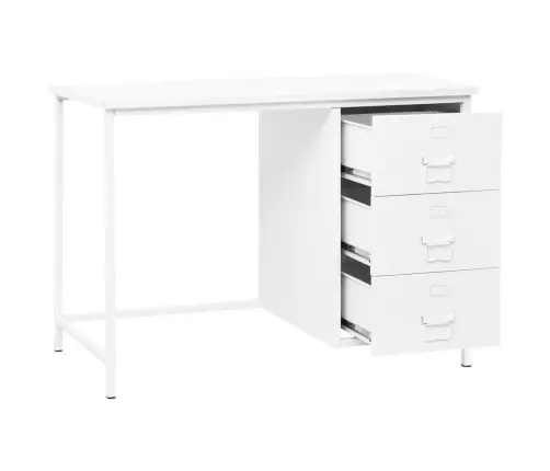 Industriaalne Sahtlitega Valge 105X52X75 Cm Teras