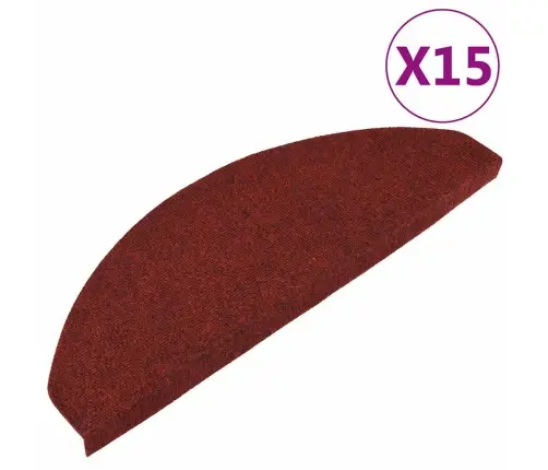 Kāpņu Paklāji, 15 Gab., Pašlīmējoši, 65X22,5X3,5 Cm, Sarkani Vidaxl Kāpņu Paklāji, 15 Gab., Pašlīmējoši, 65X22,5X3,5 Cm, Sarkani Vidaxl