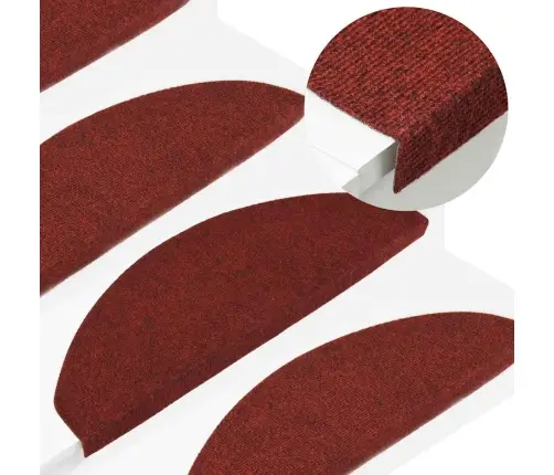 Kāpņu Paklāji, 15 Gab., Pašlīmējoši, 65X22,5X3,5 Cm, Sarkani Vidaxl Kāpņu Paklāji, 15 Gab., Pašlīmējoši, 65X22,5X3,5 Cm, Sarkani Vidaxl
