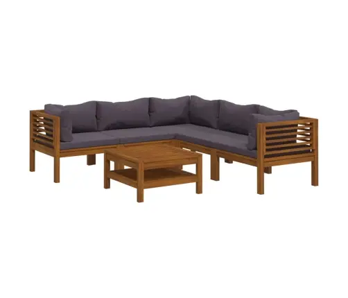 6-Daļīgs Dārza Atpūtas Mēbeļu Komplekts Ar Matračiem, Akācija Vidaxl