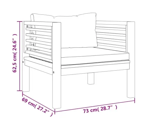 7-Osaline Aiadiivanikomplekt Patjadega, Akaatsiapuit