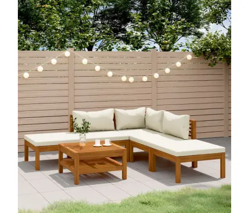 6-Daļīgs Dārza Atpūtas Mēbeļu Komplekts Ar Matračiem, Akācija Vidaxl