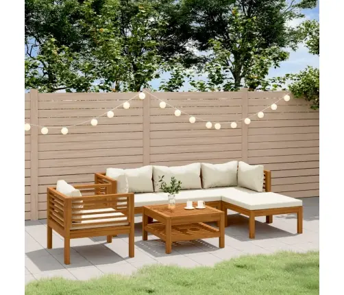 Sodo Komplektas Su Kreminėmis Pagalvėlėmis, 6 Dalių, Akacija