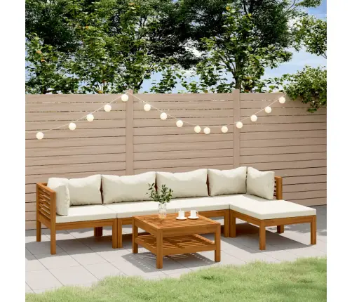 6-Daļīgs Dārza Atpūtas Mēbeļu Komplekts Ar Matračiem, Akācija Vidaxl