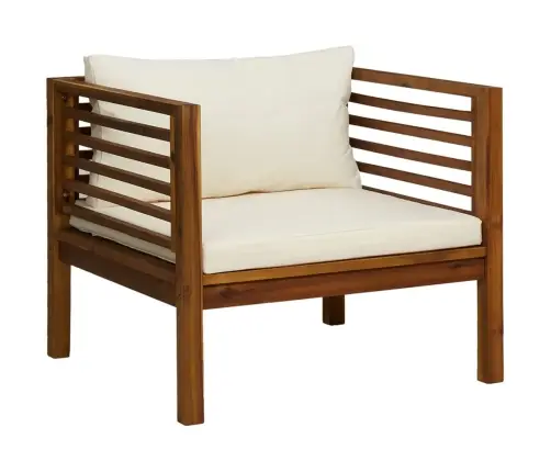 7-Daļīgs Dārza Atpūtas Mēbeļu Komplekts Ar Matračiem, Akācija Vidaxl