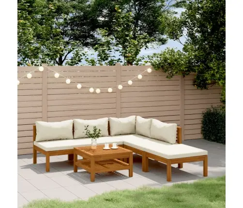 Sodo Komplektas Su Kreminėmis Pagalvėlėmis, 6 Dalių, Akacija