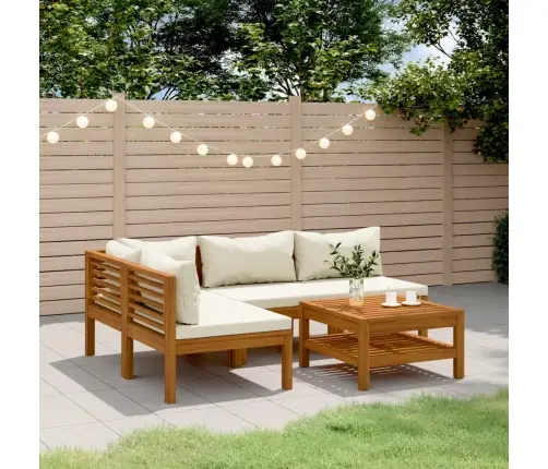 5-Daļīgs Dārza Atpūtas Mēbeļu Komplekts Ar Matračiem, Akācija Vidaxl 5-Daļīgs Dārza Atpūtas Mēbeļu Komplekts Ar Matračiem, Akācija Vidaxl