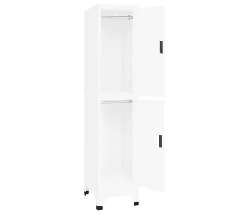 Ģērbtuves Skapis, Balts, 38X45X180 Cm, Tērauds Vidaxl