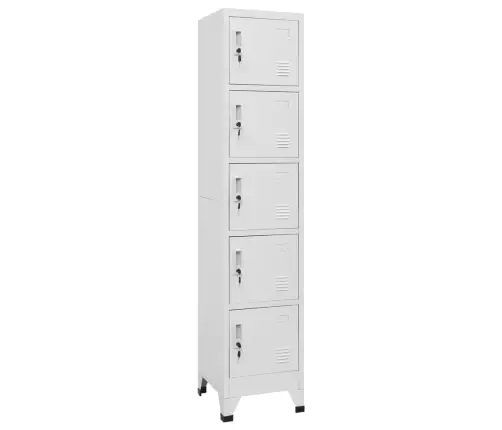 Ģērbtuves Skapis, Gaiši Pelēks, 38X40X180 Cm, Tērauds Vidaxl