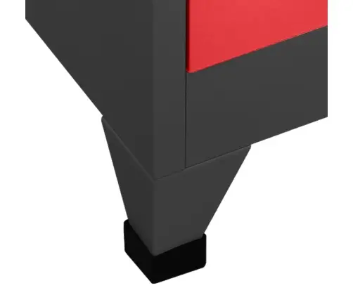 Persirengimo Spintelė, Antracito/Raudona, 90X45X180cm Plienas