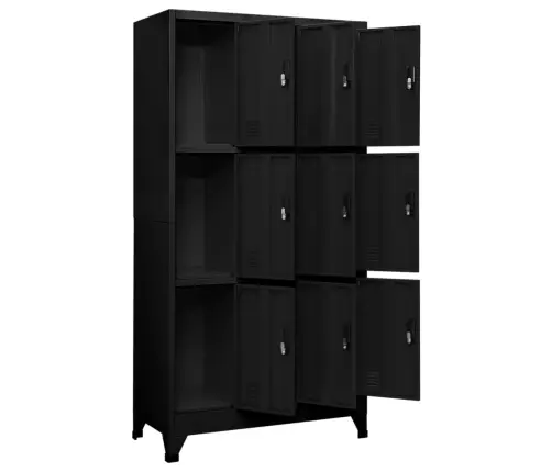 Persirengimo Spintelė, Juodos Spalvos, 90X45X180cm Plienas