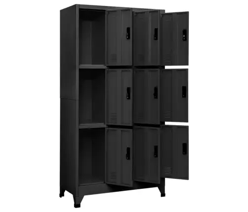 Persirengimo Spintelė, Antracito Spalvos, 90X45X180cm Plienas