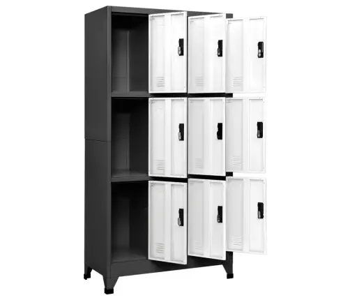 Lukustatav Hoiukapp, Antratsiit, Valge, 90X45X180 cm Teras