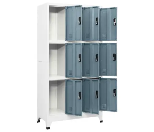 Lukustatav Hoiukapp, Helehall Ja Tumehall, 90X45X180 cm Teras