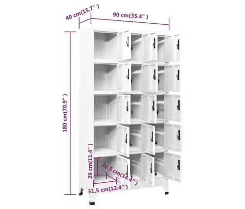 Persirengimo Spintelė, Baltos Spalvos, 90X40X180cm Plienas