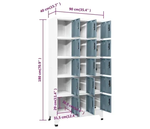Persirengimo Spintelė, Pilka, 90X40X180cm Plienas