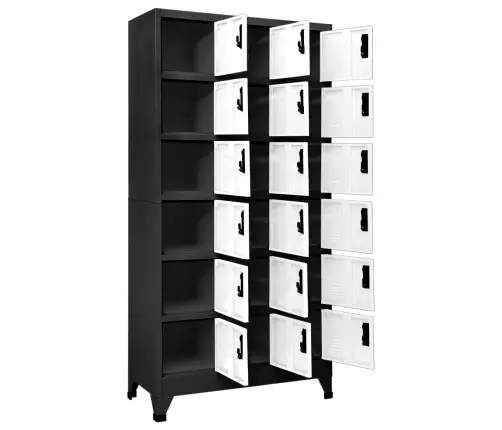 Ģērbtuves Skapis, Antracītpelēks, Balts, 90X40X180 Cm, Tērauds Vidaxl