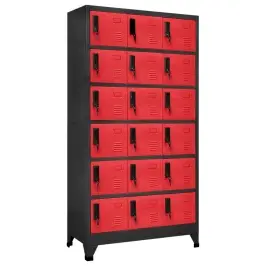 Ģērbtuves Skapis, Antracītpelēks, Sarkans, 90X40X180Cm, Tērauds Vidaxl Ģērbtuves Skapis, Antracītpelēks, Sarkans, 90X40X180Cm, Tērauds Vidaxl