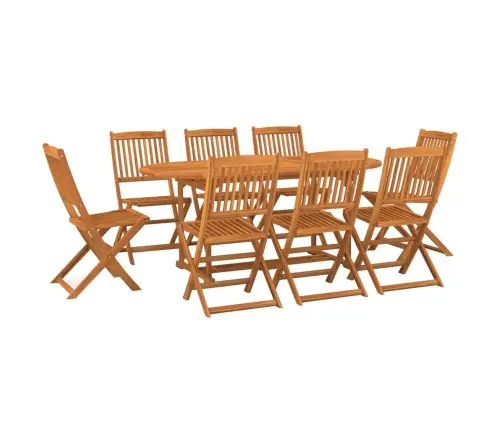 9-Daļīgs Dārza Mēbeļu Komplekts, 180X90X75Cm Akācijas Masīvkoks Vidaxl