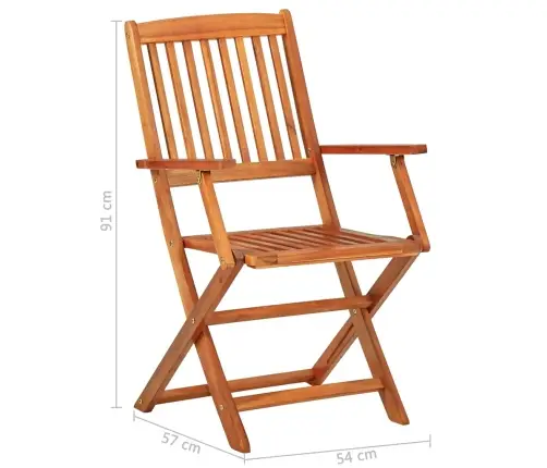 11-Daļīgs Dārza Mēbeļu Komplekts 220X90X75Cm Akācijas Masīvkoks Vidaxl