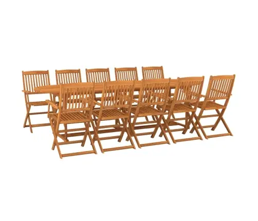 Sodo Valgomojo Komplektas, 11 Dalių, 280X90X75 cm Akacija