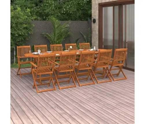 Sodo Valgomojo Komplektas, 11 Dalių, 280X90X75 cm Akacija