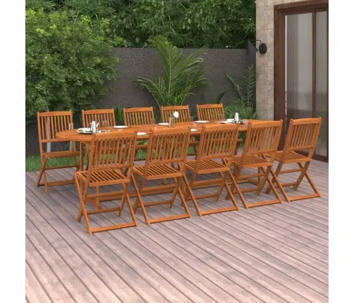 Sodo Valgomojo Komplektas, 11 Dalių, 280X90X75 cm Akacija