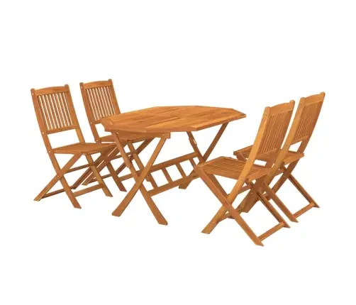 5-Daļīgs Dārza Mēbeļu Komplekts, Akācijas Masīvkoks Vidaxl