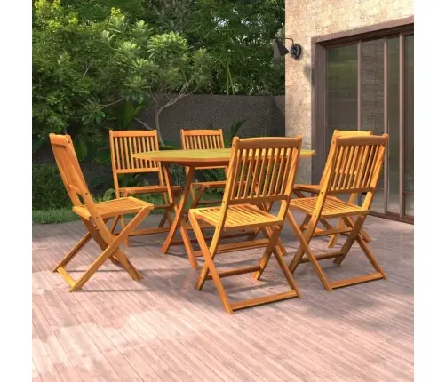 7-Daļīgs Dārza Mēbeļu Komplekts, Akācijas Masīvkoks Vidaxl