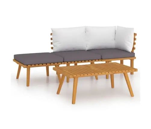 Poilsio Komplektas Su Pagalvėmis, 4 Dalių, Akacijos Masyvas