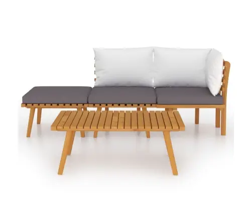 Poilsio Komplektas Su Pagalvėmis, 4 Dalių, Akacijos Masyvas