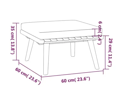 Poilsio Komplektas Su Pagalvėmis, 4 Dalių, Akacijos Masyvas