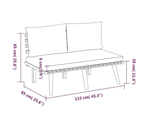 8-Daļīgs Dārza Atpūtas Mēbeļu Komplekts Ar Matračiem, Akācija Vidaxl