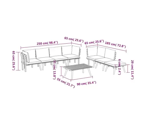 Sodo Komplektas Su Pagalvėlėmis, 8 Dalių, Akacijos Masyvas