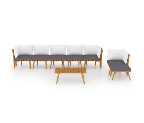 8-Osaline Aiadiivanikomplekt Patjadega, Akaatsiapuit