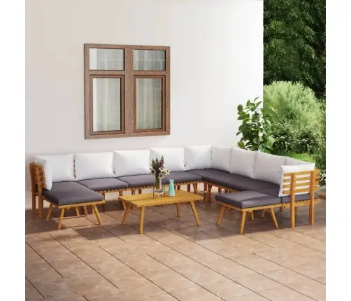 11-Osaline Aiadiivanikomplekt Patjadega, Akaatsiapuit