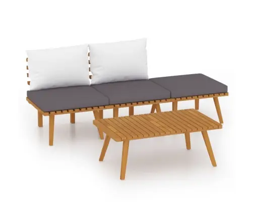 Poilsio Komplektas Su Pagalvėmis, 4 Dalių, Akacijos Masyvas