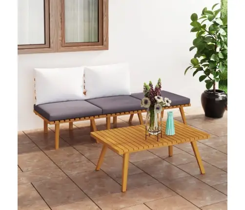 Poilsio Komplektas Su Pagalvėmis, 4 Dalių, Akacijos Masyvas