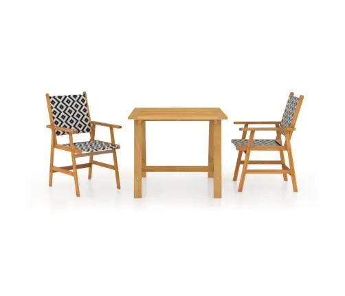 3-Osaline Aiamööblikomplekt, Akaatsiapuit