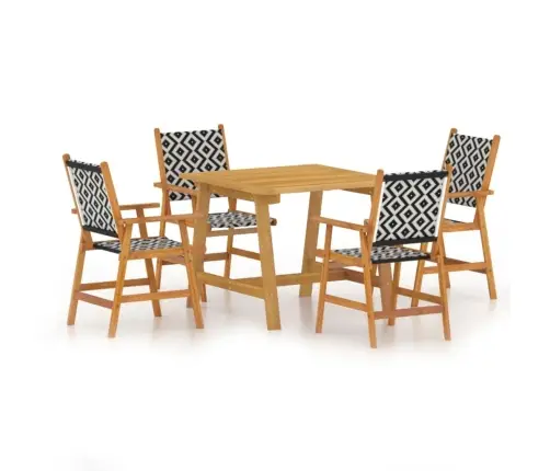 5-Daļīgs Dārza Mēbeļu Komplekts, Akācijas Masīvkoks Vidaxl